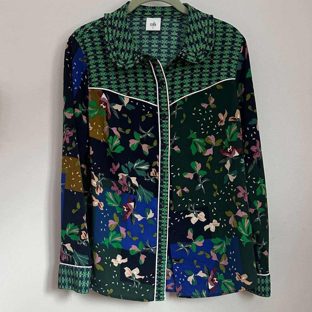 CAbi Multicolor Floral Blouse